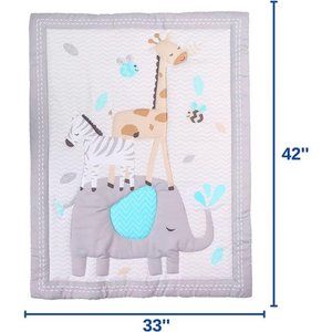 Animal Kingdom 4 Pieces Crib Bedding Sets for Boys & Girl for Standard Size Crib